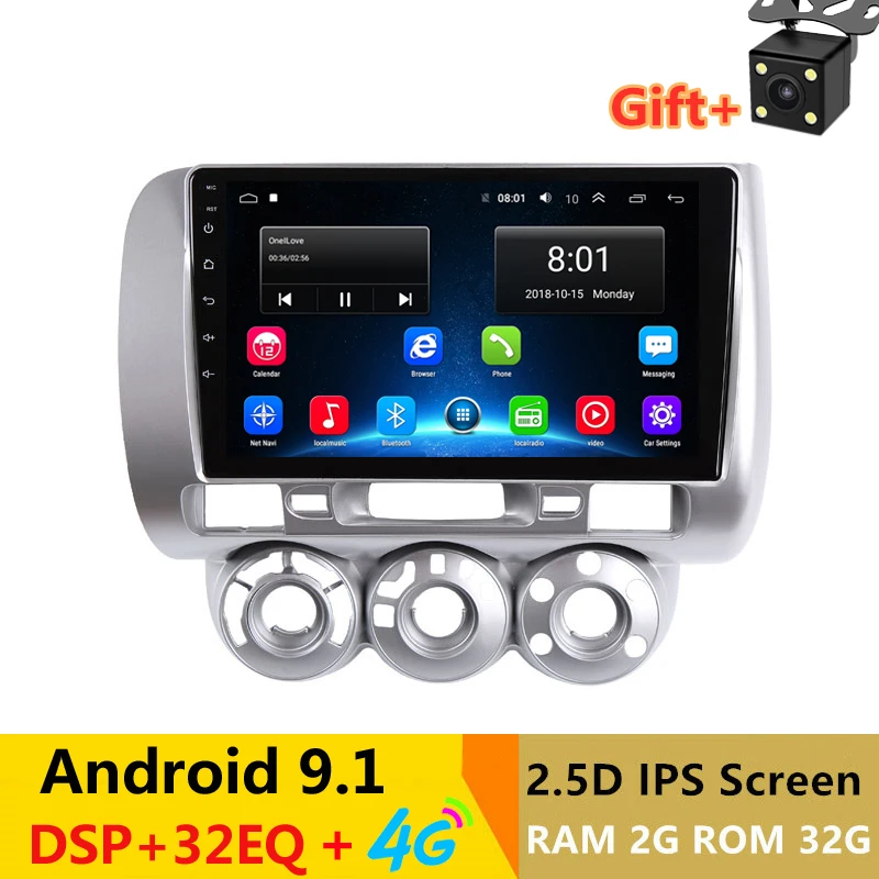 9 &quot2G ram 32G rom Android автомобильный DVD видео плеер gps для Honda Fit/Jazz 2002-2007 левый Драйвер
