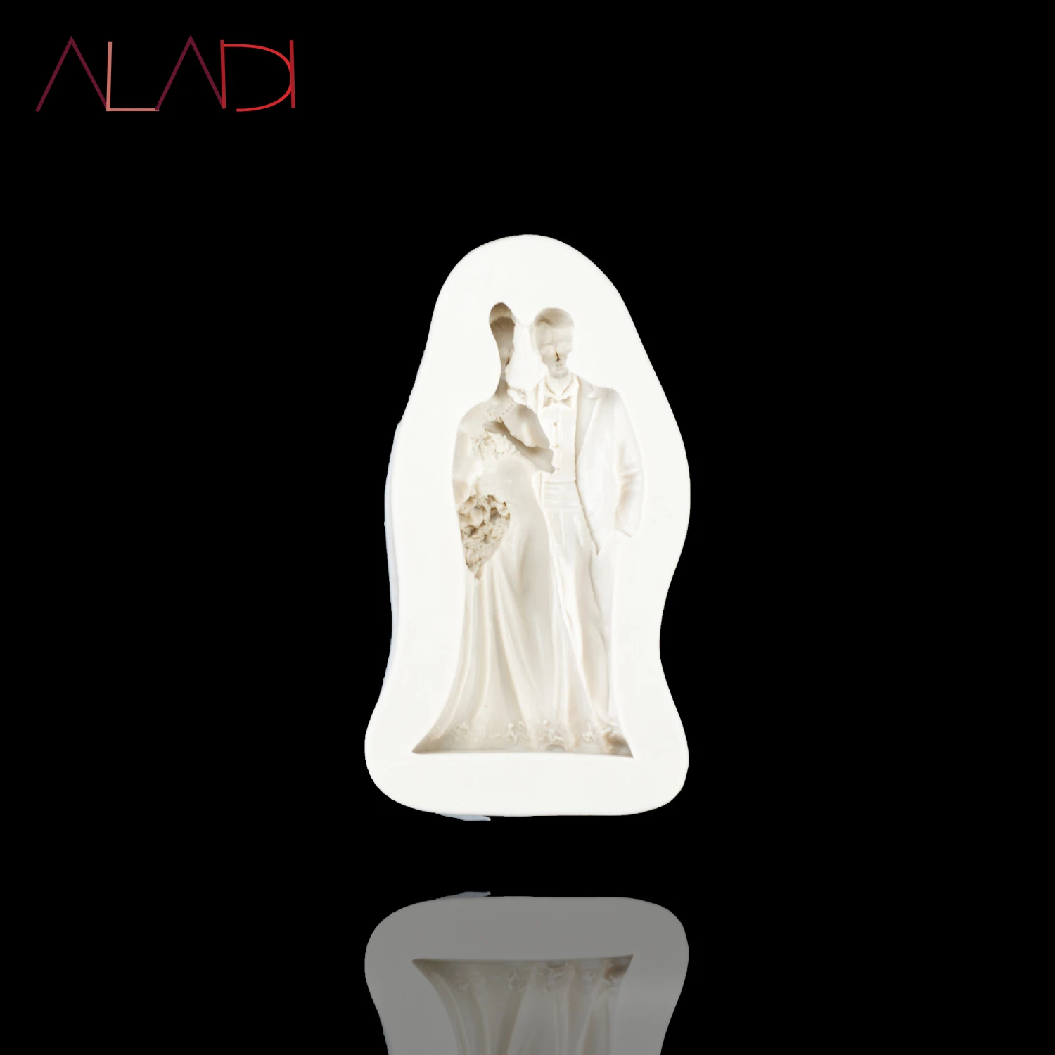 

Bride and Groom Silicone Soap Candle Mold Wedding Cake Top Decoration Chocolate Fudge Candy Clay Mold AD100