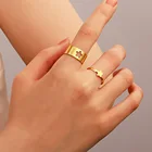 Роскошное кольцо для пар, Открытое кольцо с полым самолетом для любви, регулируемые Свадебные Кольца для женщин, оптовая продажа