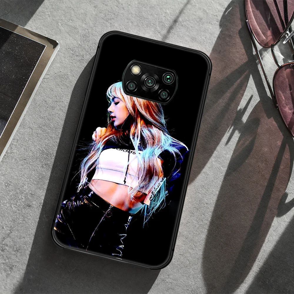 

BLACKPINKs LISA Phone case Cover Hull For Xiaomi Mi A2 A3 8 9 9T Note 10 Se Lite Pro black Hoesjes Soft Funda 3D Back Fashion