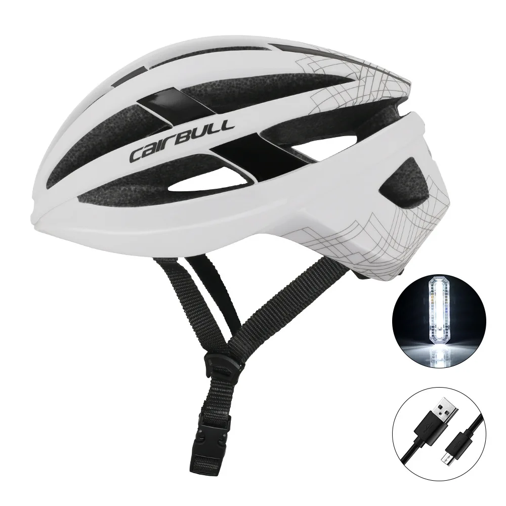 

Cairbull VISTA 2021 Road Mountain Bike Riding Helmet with USB Charging Warning Tail Light Cycling Helmet Road Bike