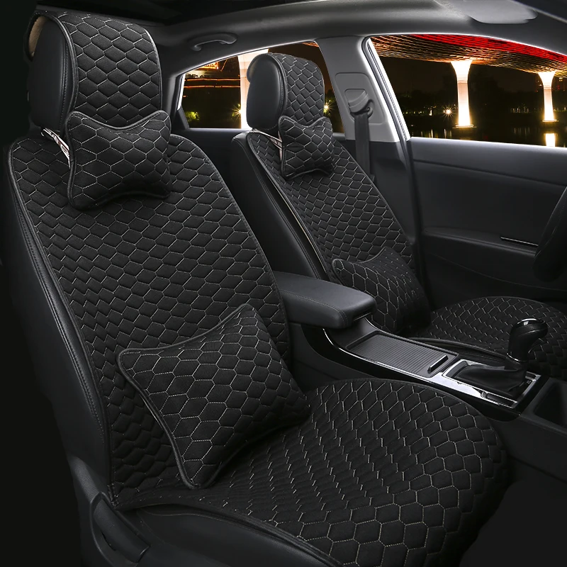 5 9 ШТ чехол на сиденье автомобиля меховые чехлы универсальный накидки Передние