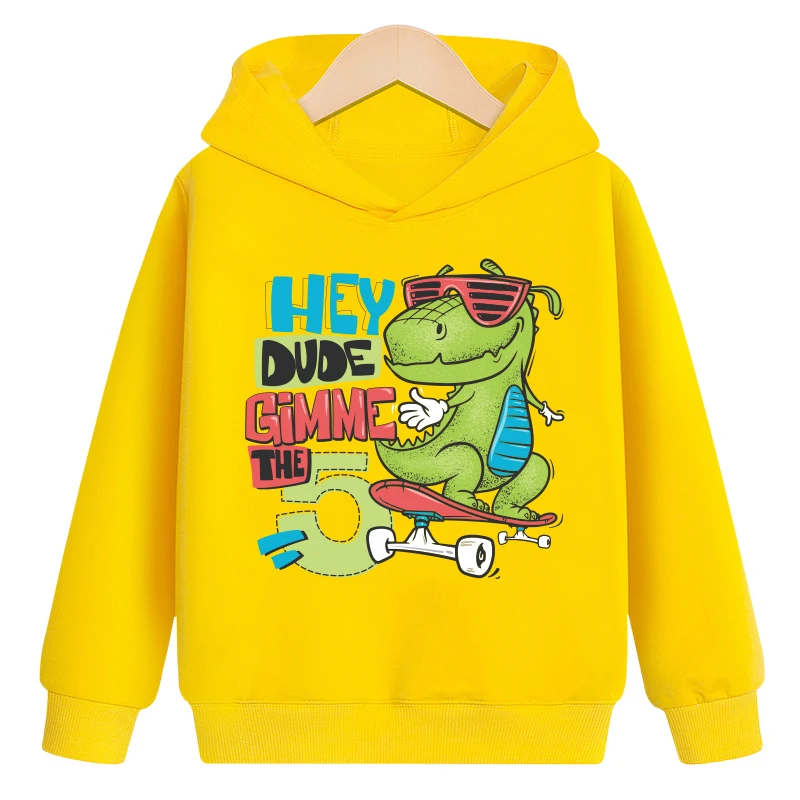 

Sweatshirt Hoodies Teenage Baby-Boys-Girls Kids Children's Autumn New Spring Cotton Casual Print Dinosaur Tops Clothes Clothing