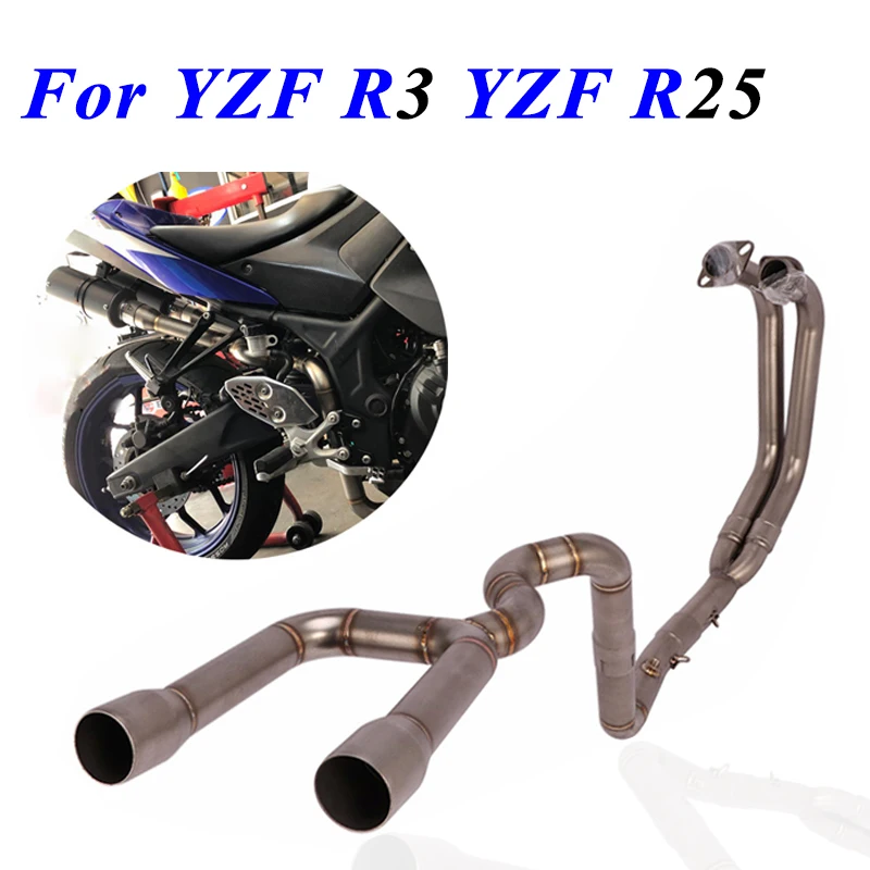 Для Yamaha R3 YZF R25 YZFR25 мотоцикл выхлопной полная система Модифицированная переднее