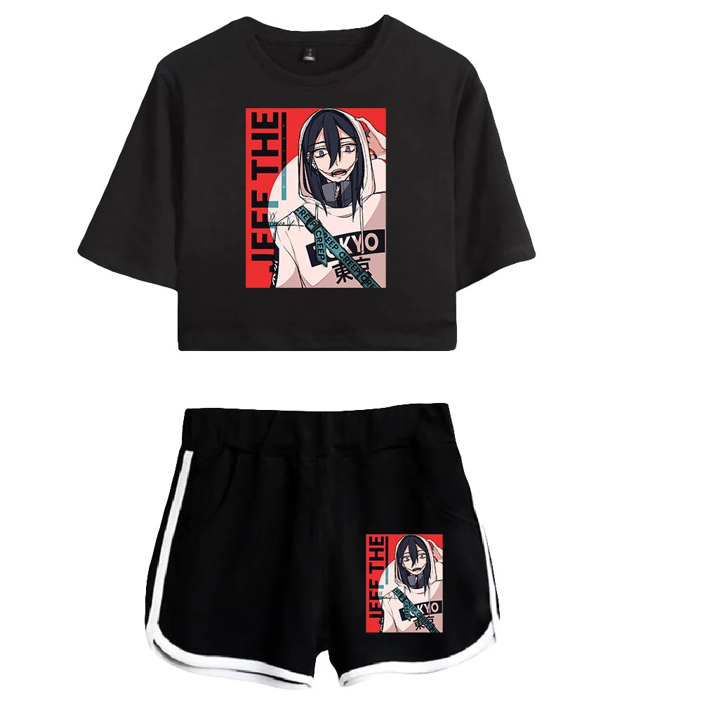 

Ужас Creepypasta набор Харадзюку из 2 предметов Kawaii женское платье с принтом и длинными рукавами с принтом домашний костюм для девочки; Модная пов...