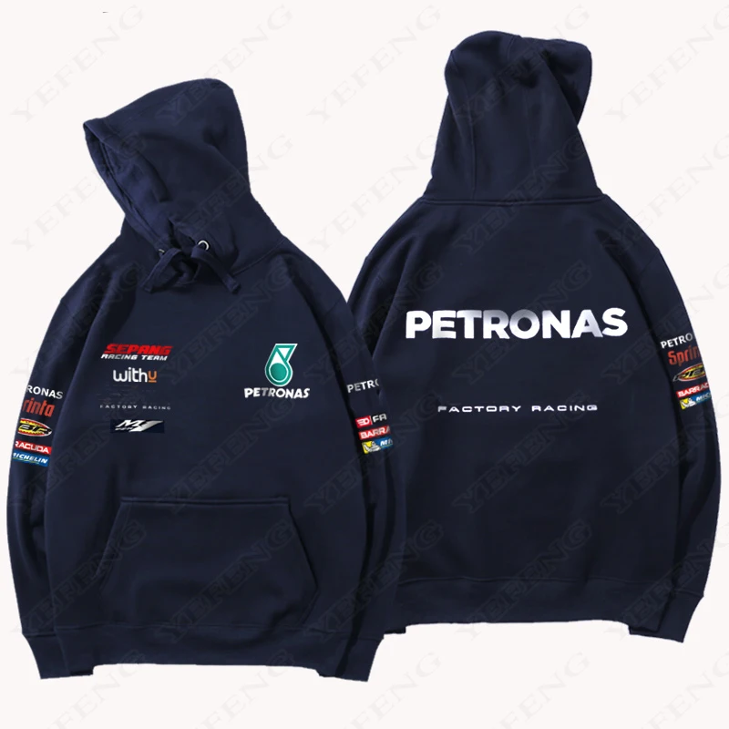 

2021 For Yamaha Motorsport Team Petronas Motorsport White Printed Hoodie Ractory Racing Motocross Clothing 100% Cotton Jacket