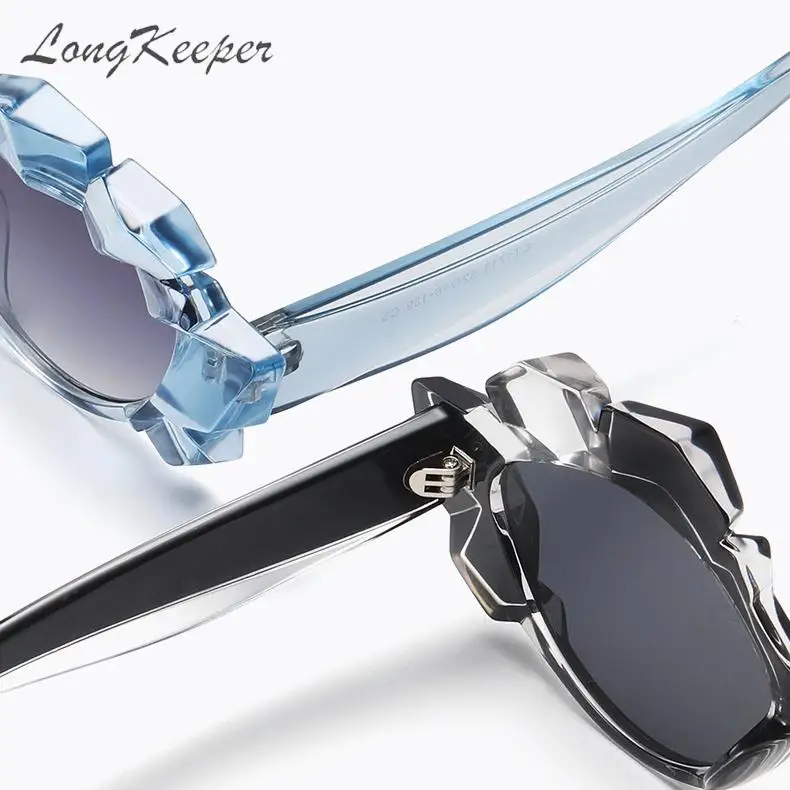 

Crystal Frame Cat Eye Sunglasses Women Irregular Sun Glasses Vintage Funny Punk Eyeglasses Trendy Steampunk Eyewear Gafas De Sol