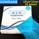 Стоматологический гигиенический каучук Dam из натурального каучука, 1 коробка, 52 шт., 13 см * 13 см, материал для отбеливания зубов из латекса для ухода за полостью рта