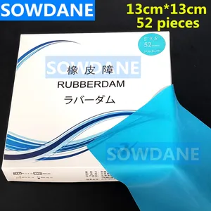Стоматологический гигиенический каучук Dam из натурального каучука, 1 коробка, 52 шт., 13 см * 13 см, материал для отбеливания зубов из латекса для ухода за полостью рта