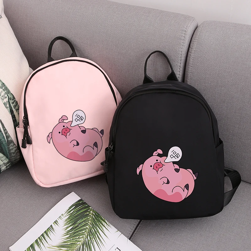 Новый Kawaii Pig женский водонепроницаемый практичный маленький рюкзак для шоппинга