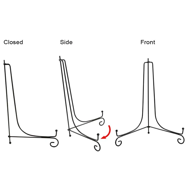 3 предмета в комплекте 12 дюймов Большой Железный Дисплей стенд черный железный