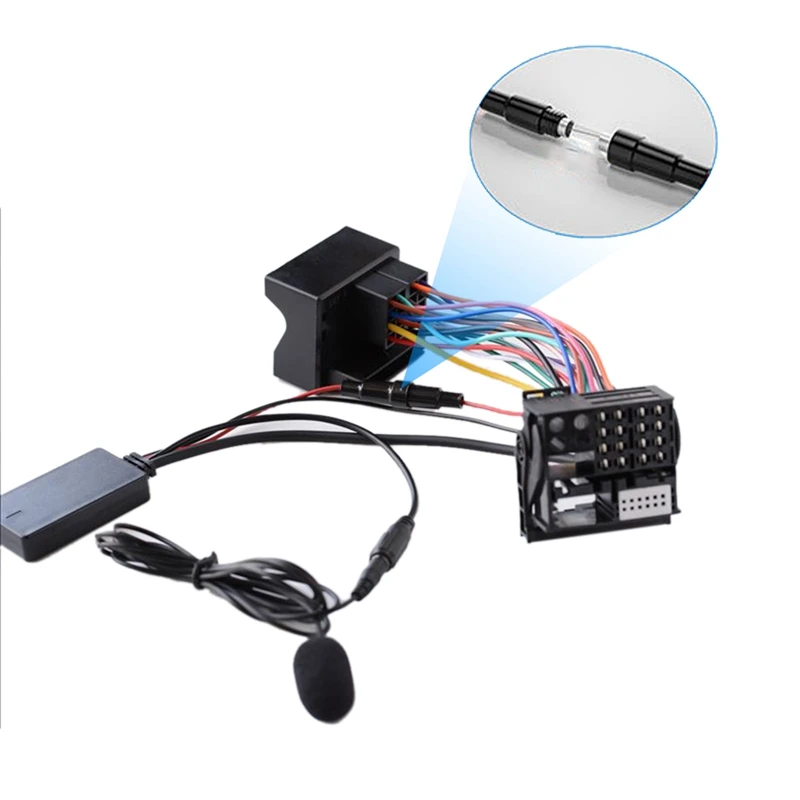 

NEW-Car Bluetooth Audio Adapter MIC Handsfree AUX Cable for Peugeot 307 408 508 for Citroen Sega Triumph C2 C5 Audio Cable