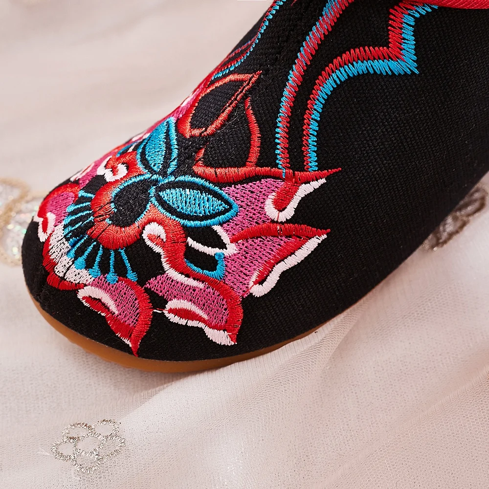 Veowalk/обувь ручной работы из хлопка в китайском стиле Женская обувь на плоской