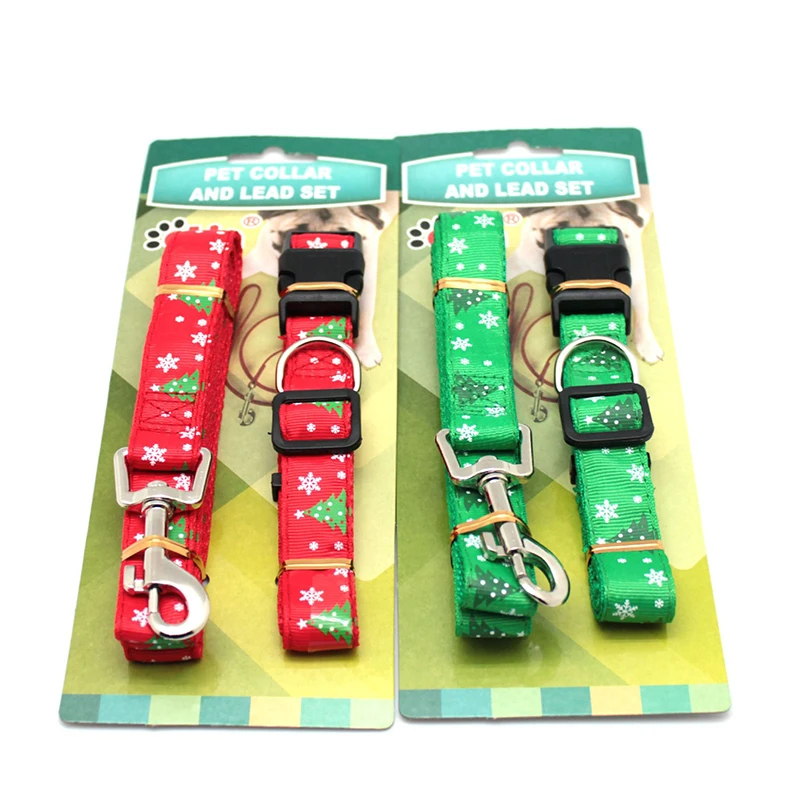 Ошейник для собак высокое качество Рождественский поводок домашних животных