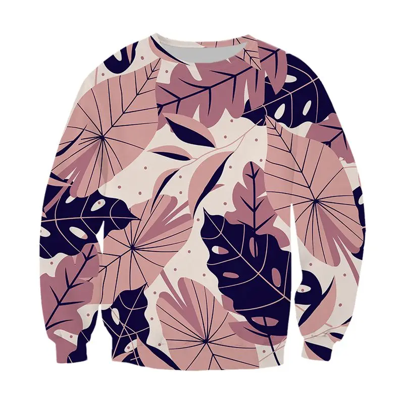 

Свитшот с принтом Листьев Сорняков, уличная одежда для мужчин и женщин, модные пуловеры оверсайз в стиле Харадзюку, спортивный костюм в стил...