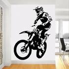 Мотокросс наклейка на стену мальчики детская спальня наклейки мотоцикл виниловая наклейка съемное украшение дома декор гостиной искусство росписи
