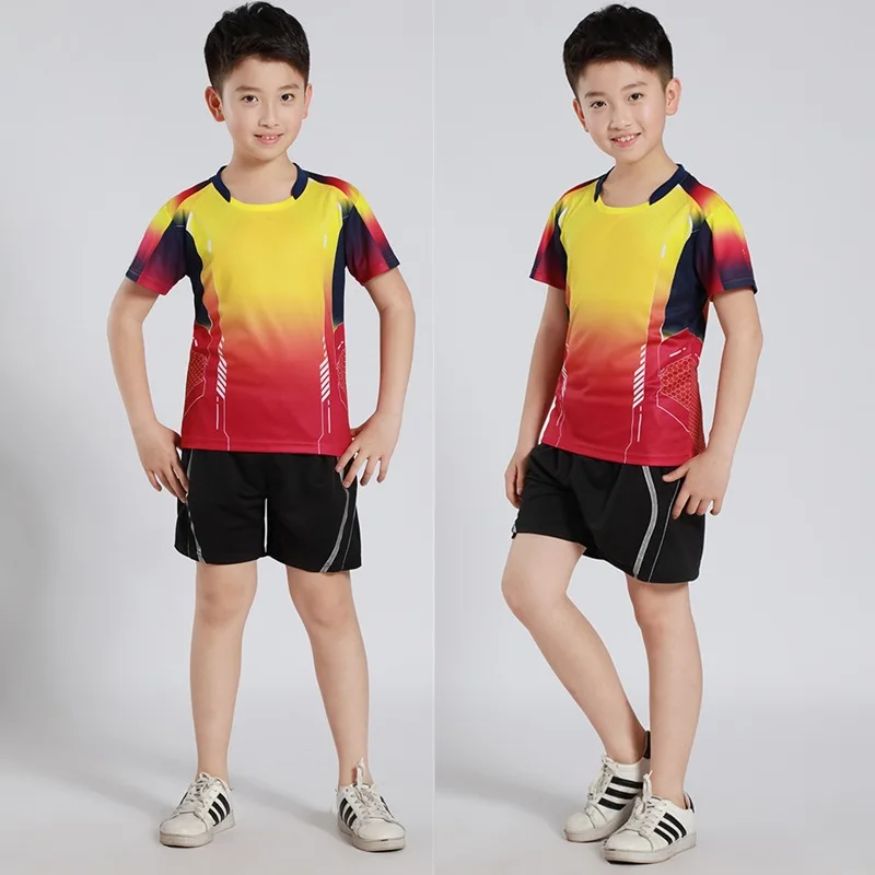 Boys' Badminton Suit Girls' Tennis Shirt Short Sets Girl Ping Pong Clothes Child Volleyball Kits Jersey Kid Sportswear Clothing