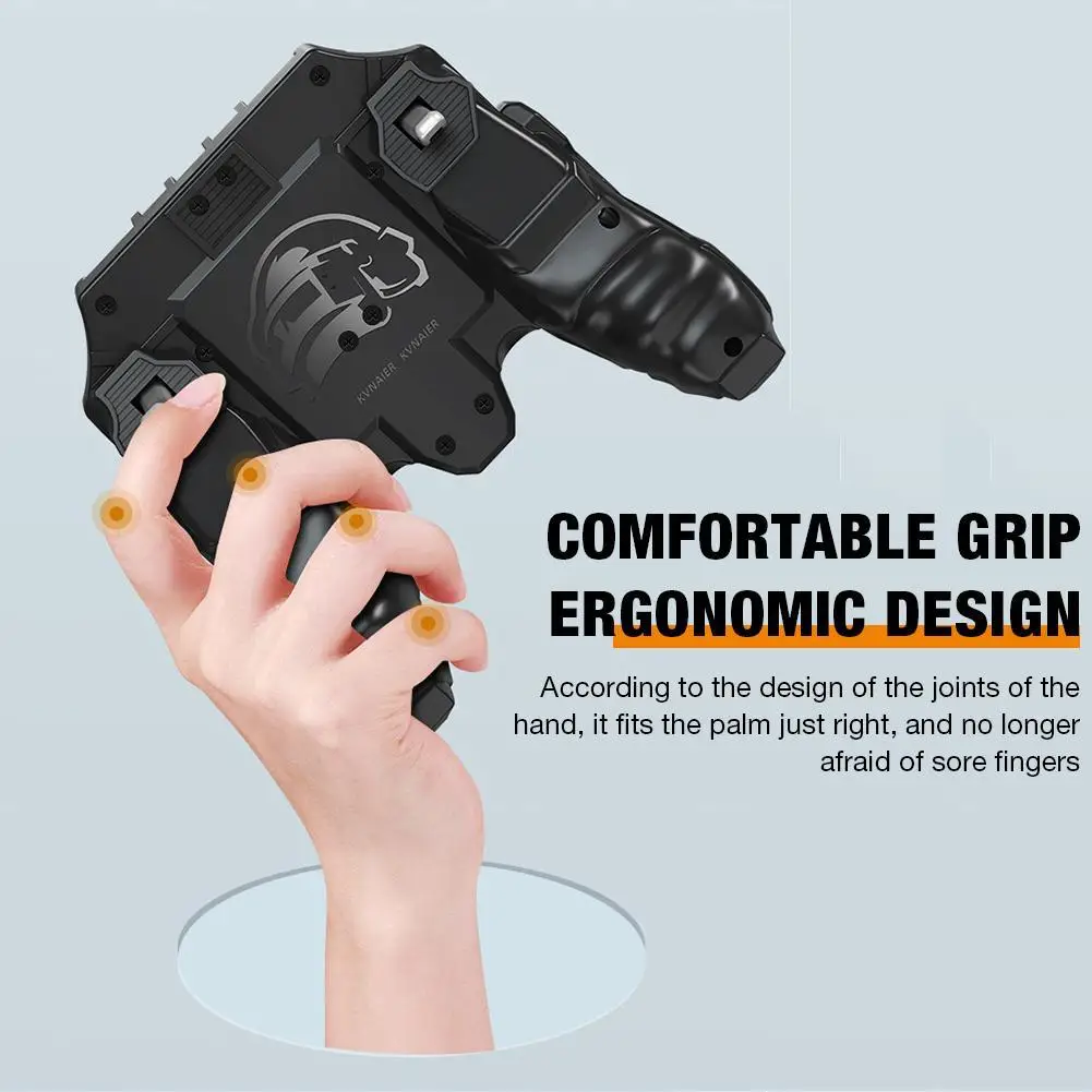 

Mobile Game Controller Cellphone Gamepad 4 Finger Operation Joystick Remote Grip Shooting Aim Keys Survival Game Trigger
