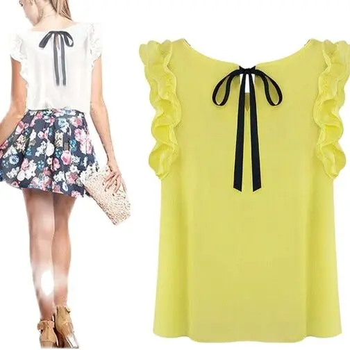 Новинка 2021 женская блузка с круглым вырезом пуловер листьями лотоса шифоновая