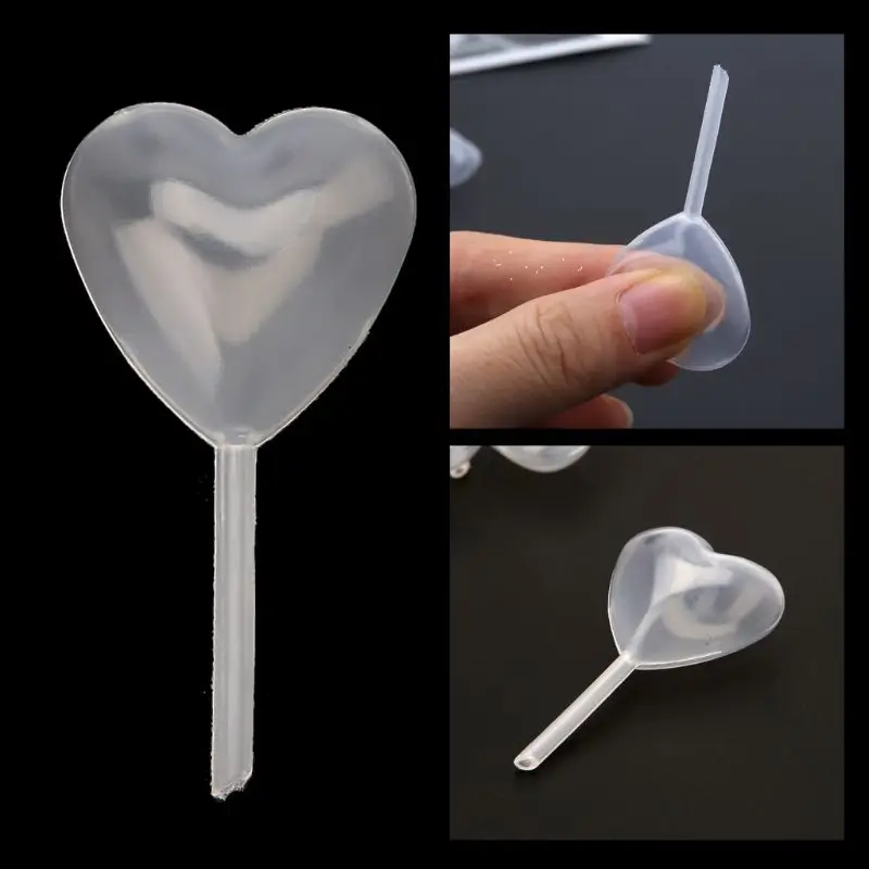 

50Pcs Heart Squeeze Dropper Plastic Pipettes Cupcake Injector Resin Jewelry Tool