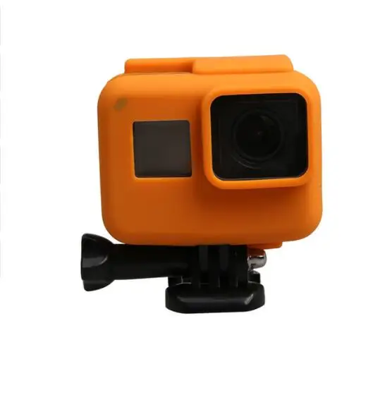 Orange Мягкий силиконовый защитный чехол бампер для GoPro Hero 5 6 7 Hero5 Hero6 Hero7 черный корпус камеры рамка - Цвет: Orange