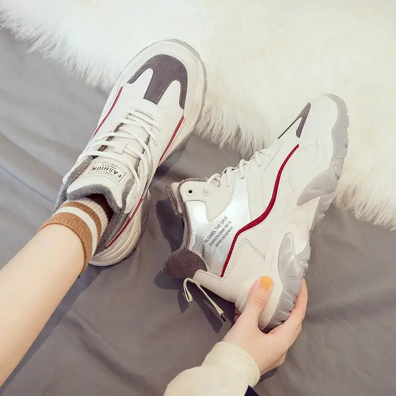 

Running Shoes Women Hairy Women's Sports Shoes Height Increasing Summer Woman Sneakers Sneakers Sport Woman Size 42 Tennis 755D