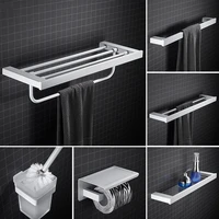 bathroom accessories 304 stainless steel towel ringrackbar papertoilet brushholder soap dish coner shelf bath hardware white