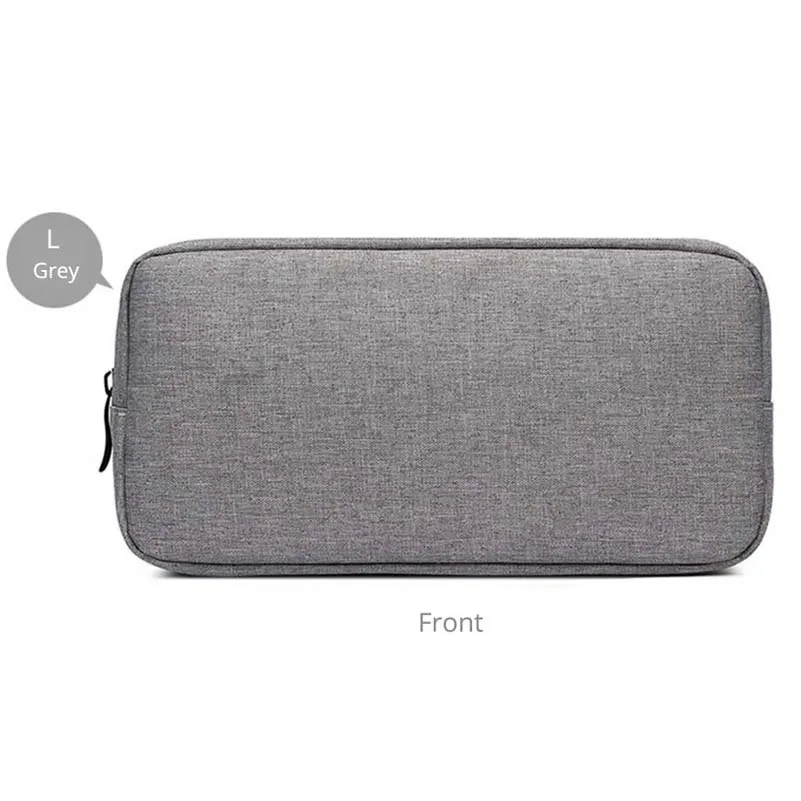 L-grey Travel Accessories Portable Bag Digital USB Cable Charger Earphone Pouch Storage Organizer Bag Case Small Items Packing Storage - Цвет: L-grey