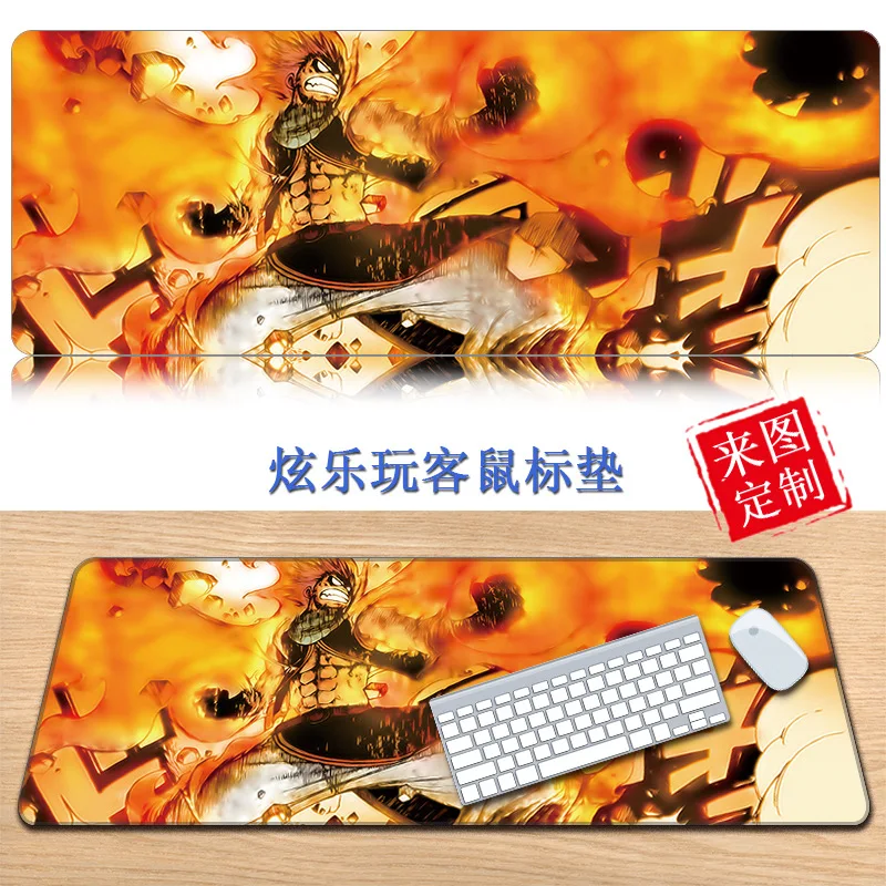 

Japan Anime Computer Keyboard Table Mat Black Lock Edge Fairy Tail Sexy Girl Anime HD Custom Gaming Mouse Pad Rubber Non-slip
