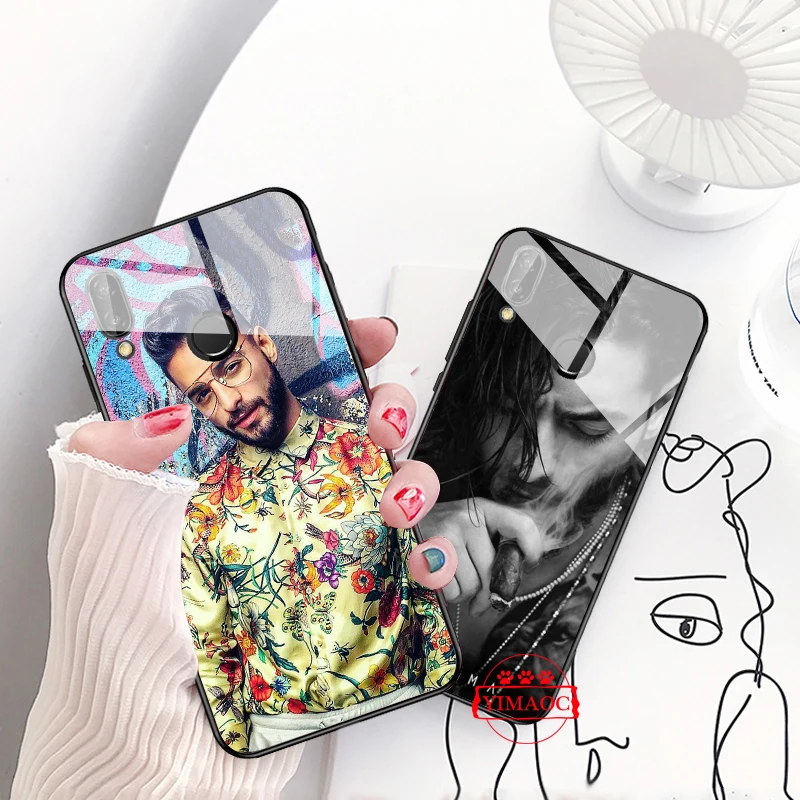 YIMAOC Bunny Maluma Ozuna POP Rapper Glass Case for Huawei P10 lite P20 Pro P30 P Smart honor 7A 8X 9 10 Y6 Mate 20 |