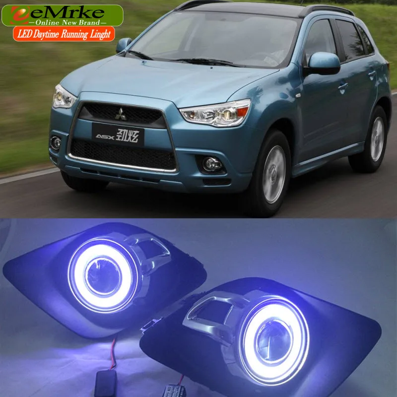 Светодиодные дневные ходовые огни ангельские глазки для Mitsubishi ASX RVR Outlander Sport 2010 2011