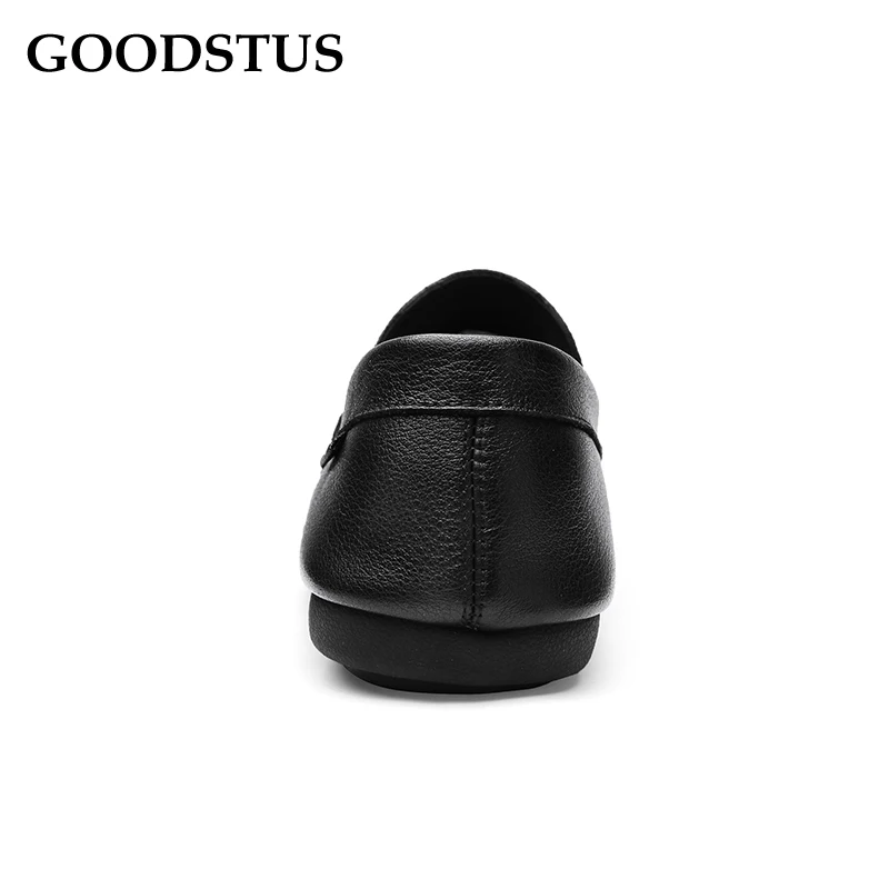 GOODSTUS/мужская повседневная обувь из натуральной кожи Удобная дышащая однотонная
