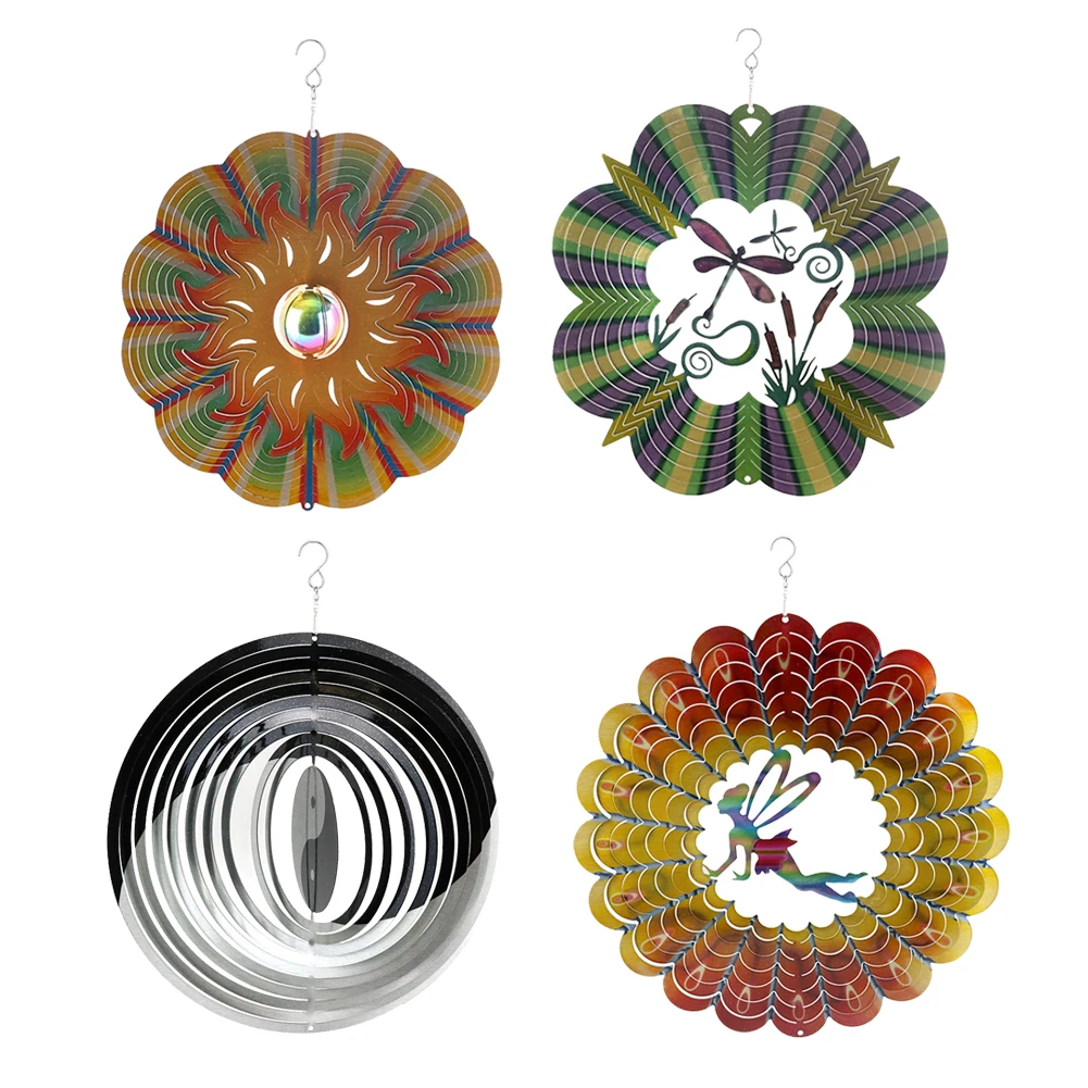 

3D вращающийся колокольчиков Spinner ремесленных вращающийся колокольчиков настенный сад балкон, двор Декор украшения родителей подарки