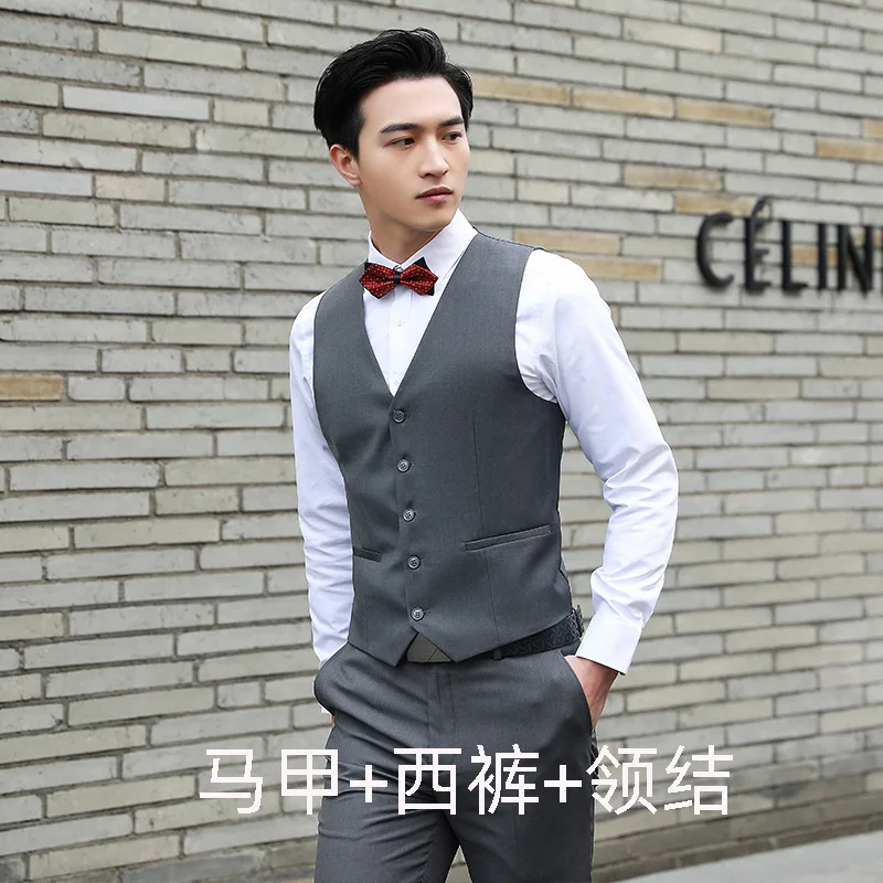 

2021 spring new best man clothes suit dress vest white shirt bridegroom daily business suit