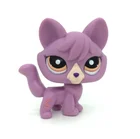 Новый LPS Pet Shop игрушки стоят фелина мяу короткая шерсть Кот с белым сердцем зеленые глаза настоящие Аниме Фигурки игрушки для детей