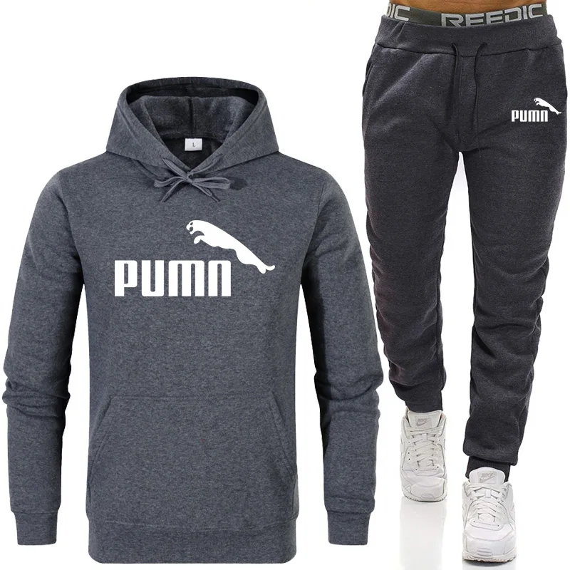 

2021 Autumn Winter Hot Brand Two Pieces Sets Thick hoodies Tracksuit Men/women Sportswear Gyms Fitness Training Sweatshirts