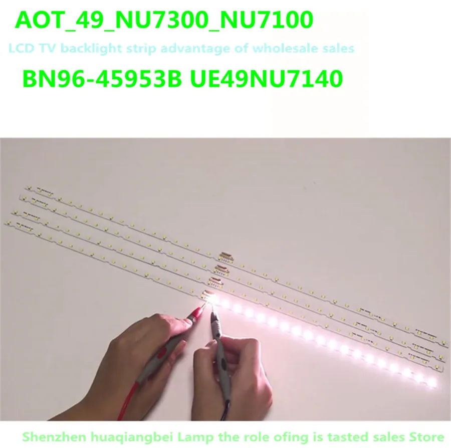 

10pcs/lot LED Backlight Strip for Samsung UE49NU7172 UE49NU7670 UE49NU7140 UE49NU7100 NU7100_STS49081_38LEDS_3030F AOT_49_NU7300