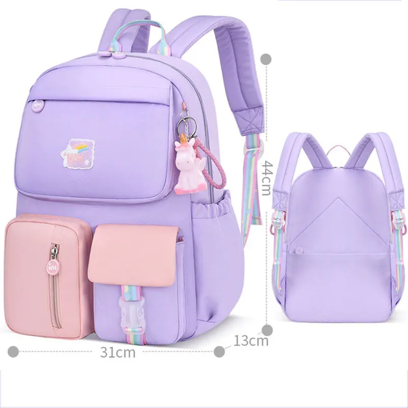 Children's Waterproof Backpacks Kids Schoolbags Mochilas Fashion Rainbow Shoulder Strap School Bag For Teenagers Girls