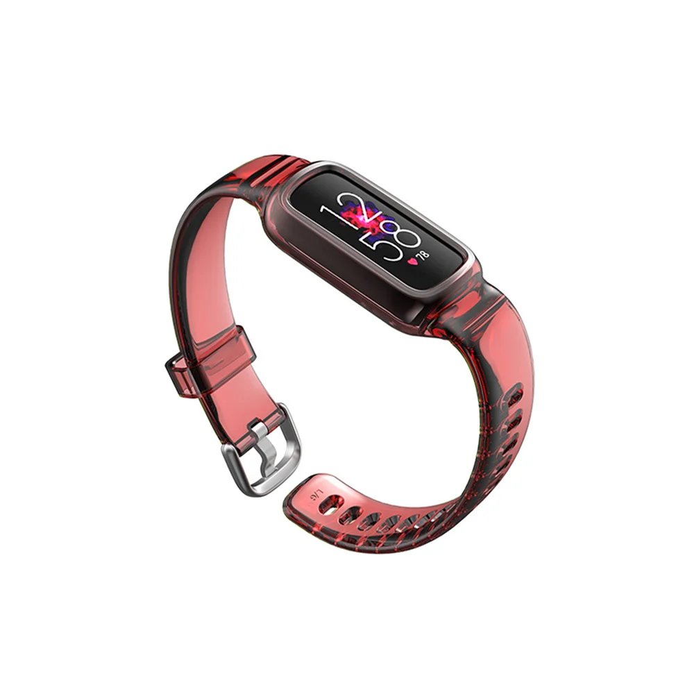 

Stylish Watch Strap Replacement Soft TPU Smart Watch Belt Wristband for Fitbit Luxe Watch Repair Accessories