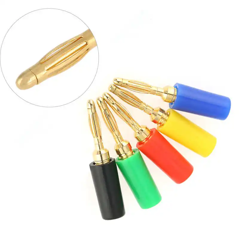 20 Pcs/set 2mm Mixed Colors Banana Plug Test Probes Connector For Amplifier Waterproof | Обустройство дома