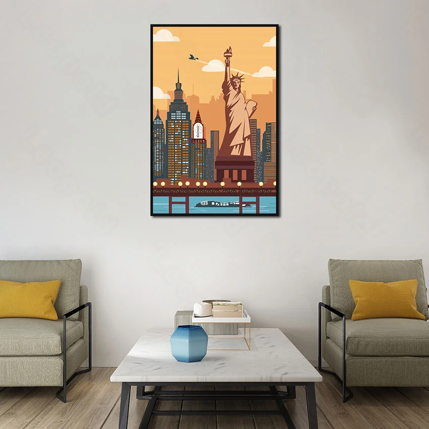 

Nostalgia Style Murals Cartoon Goddess Statue Frameles Poster Home Residential Bedroom Decoration Living Room Canvas Painting