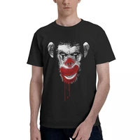 evil monkey clown classic mens humor tees short sleeve round neck t shirt pure cotton summer clothing