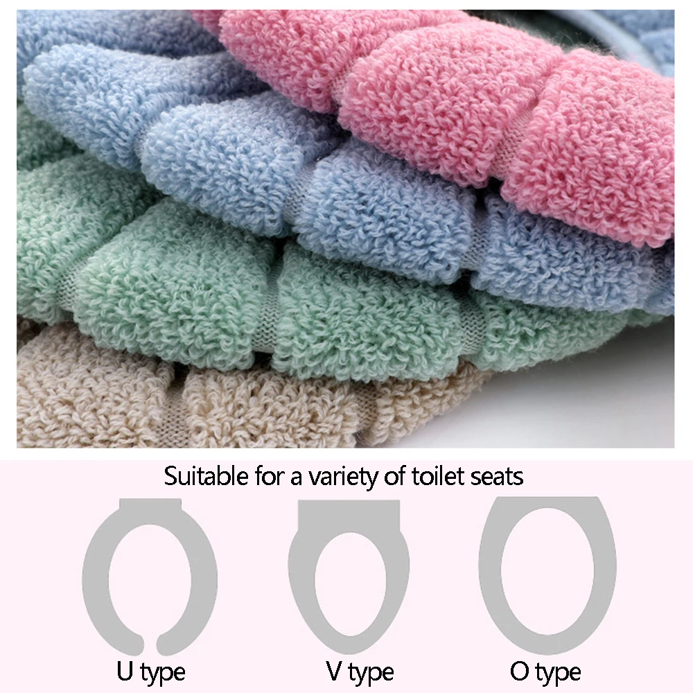 Эластичный толстый чехол для унитаза моющийся туалет крышка аксессуары ванной