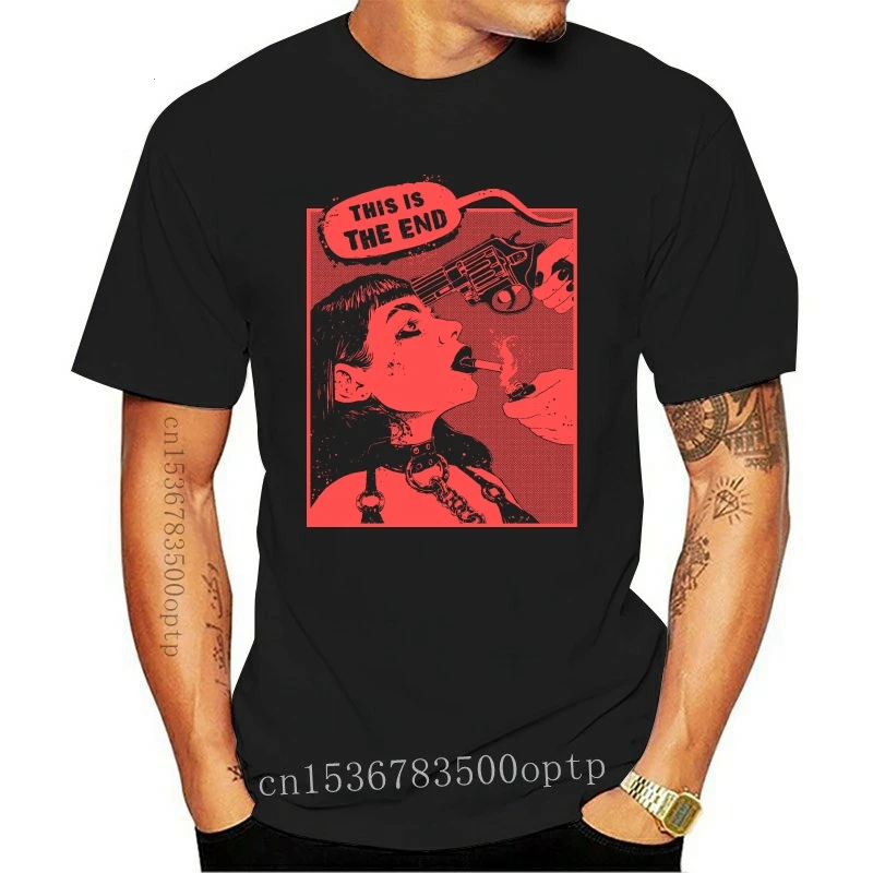 

Новинка, футболка This Is The End для мужчин и женщин, ретро топы с круглым вырезом, футболка, 100% хлопок, футболка