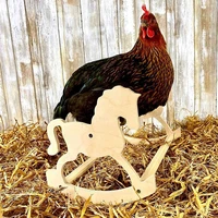 chicken roosting bar perch rocking horse bird toy for coop made in the usa strong wooden chicken swing ladder