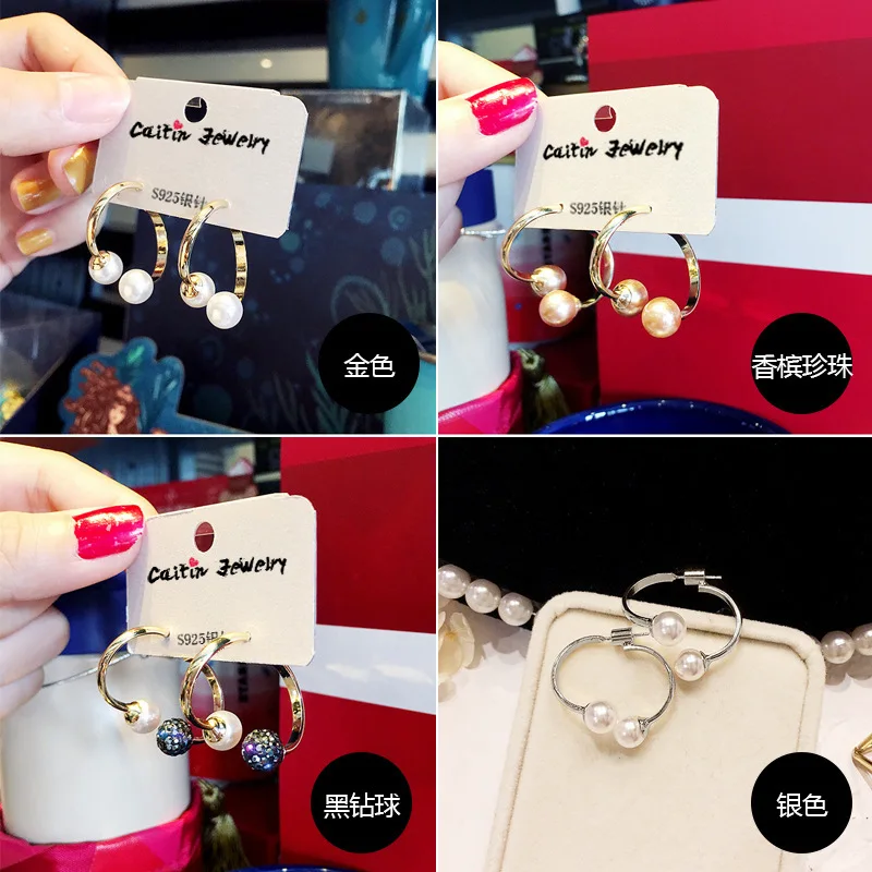 Новинка 2019 S925 Серебряные жемчужные женские серьги с кисточками корейские