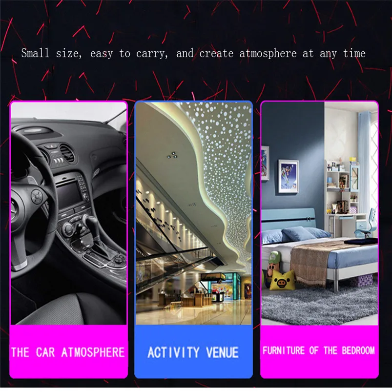 Зарядных порта USB для автомобиля атмосферная лампа Ночной светильник эти модные