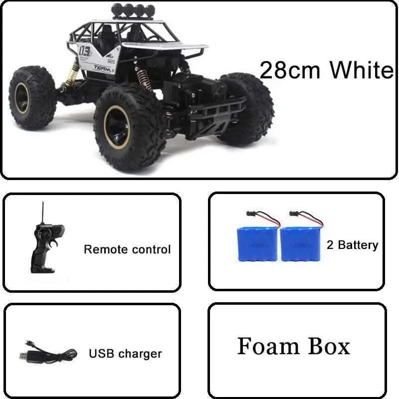 1:16 4WD автомобили RC автомобили обновленная версия 2,4G радиоуправляемые игрушечные машинки RC автомобиль высокоскоростные грузовики внедорожные Грузовики Игрушки для детей - Цвет: Foam White 2 Battery