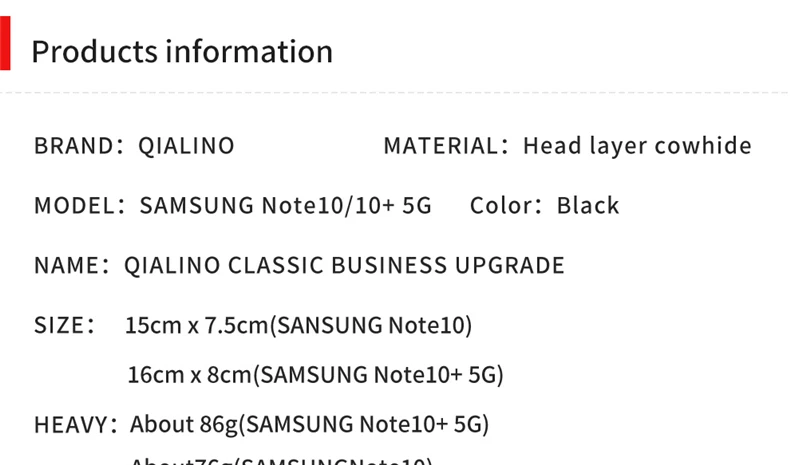 QIALINO модный подлинный кожаный тонкий чехол для samsung Galaxy Note 10 Роскошный ультра тонкий чехол для Galaxy Note 10 Plus 5G