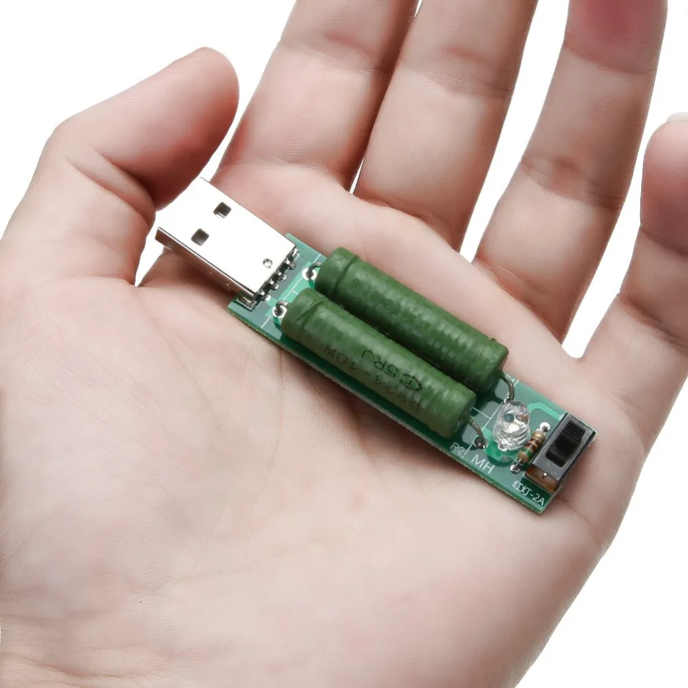 Мини USB модуль сопротивления мобильные Силовые резисторы нагрузки старения 2A 1A с